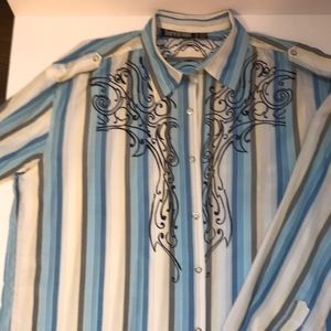 Forefront fancy shirt with embroidered designs